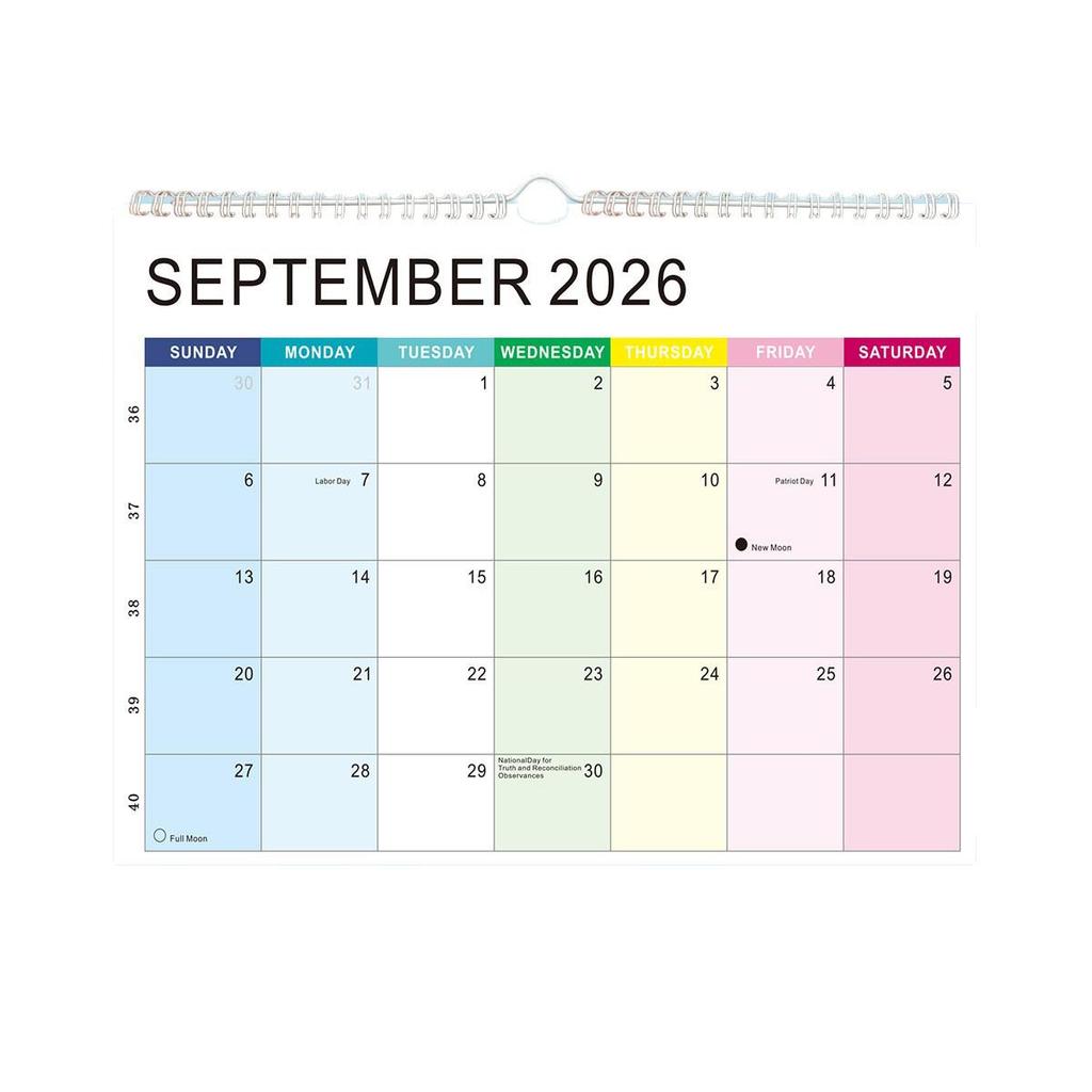 2026 Minimalistisk Engelsk Nedräkning & Väggkalender