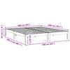Solid Wood Bed Frame without Mattress 160 x 200 cm Pine Wood