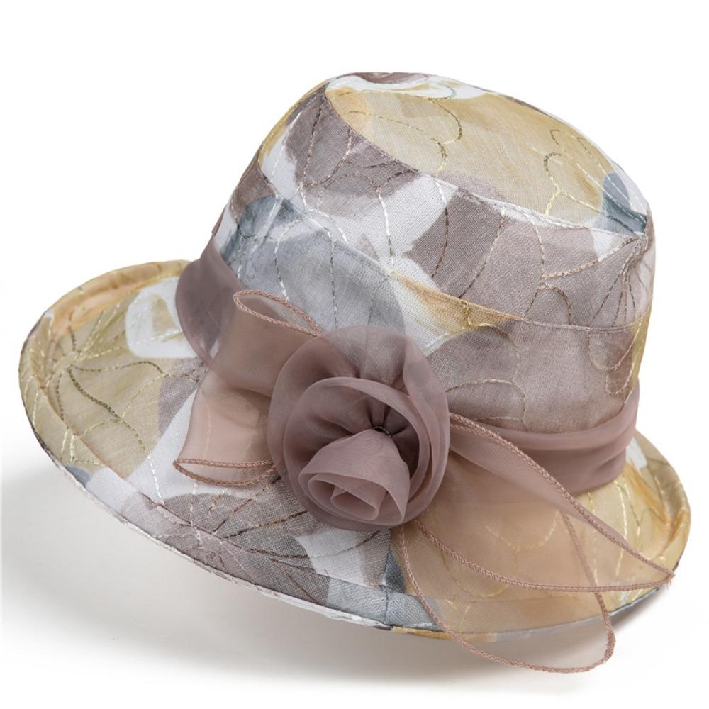 Korean Style Spring/Summer Fisherman Hat Flower Colorful Sunshade Tourist Cap Breathable Basin Top Hat Sunscreen Hat