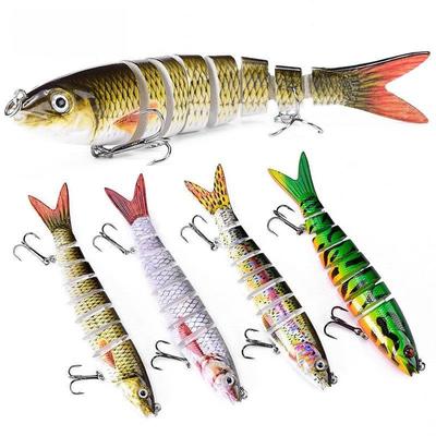 Multi-section Hard Bait Fish Lure for Freshwater, 14cm, 8-Section, Long-Distance Casting - Hot Sale Fishing Gear.