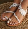 Fashion 2025 Summer Foreign Trade New Large Size Women's Flower Flat Sandals Bohemian Beach Shoes