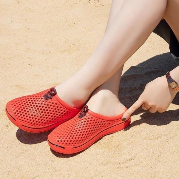 1 Pair of Fashionable Men's and Women's Hollow SummerTravelOutdoorSportsCasualSlippersAntislipSlippers Beach Shoes Hollow Breathable Countryside Shoes
