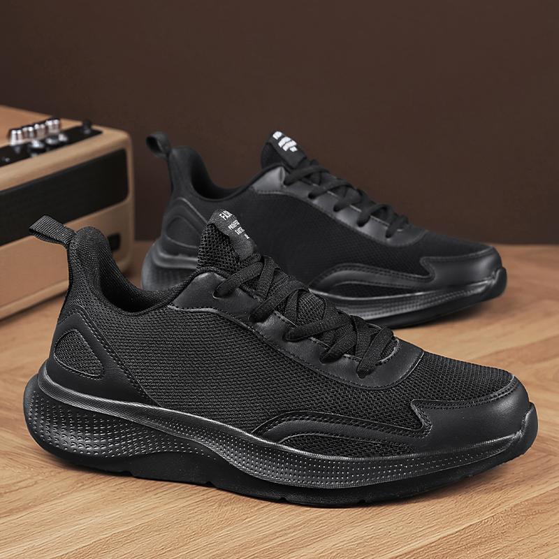 Fitness Exercise Men Breathable Mesh Sneakers Streamlined Appearance Lightweight Daily Outdoor Walking Shoes