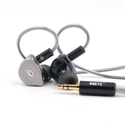 BQEYZ BQ10 12mm Cuffie dinamiche cablate Cuffie da gioco con microfono e telecomando Compatibili con smartphone Argento senza in-ear In-ear