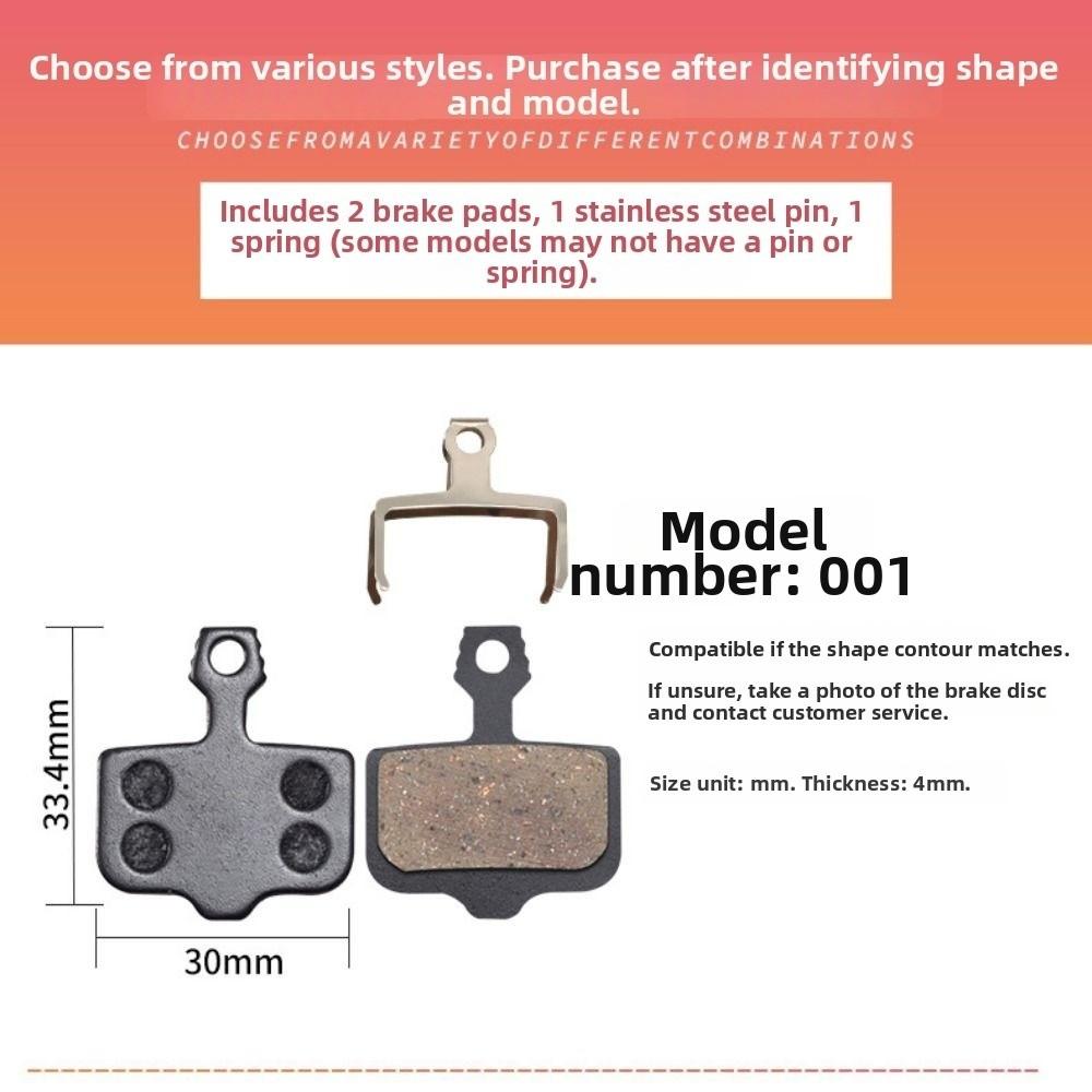 Multi-style Bike Brake Pads Pair Universal Riding Accessories for MTB Mountain Bicycle