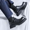 Derby Pánské boty na silné podrážce Módní minimalistický styl Outdoor Trendy Párty kancelář ulice mládež Kvalitní Černé Denní boty