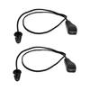 Black Rear Parcel Shelf Cord Set for MK2 MK1 Cargo Cover Lift Repair, 2 Piece Molded End Replacement Cords, 39 Cm Reference Length for Service Use