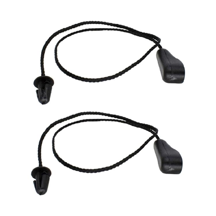 Black Rear Parcel Shelf Cord Set for MK2 MK1 Cargo Cover Lift Repair, 2 Piece Molded End Replacement Cords, 39 Cm Reference Length for Service Use