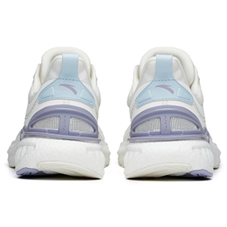 Anta Martian Foam Running Collection Breathable Low top Running Shoes Women's Ivory White Purple 122215570R-3