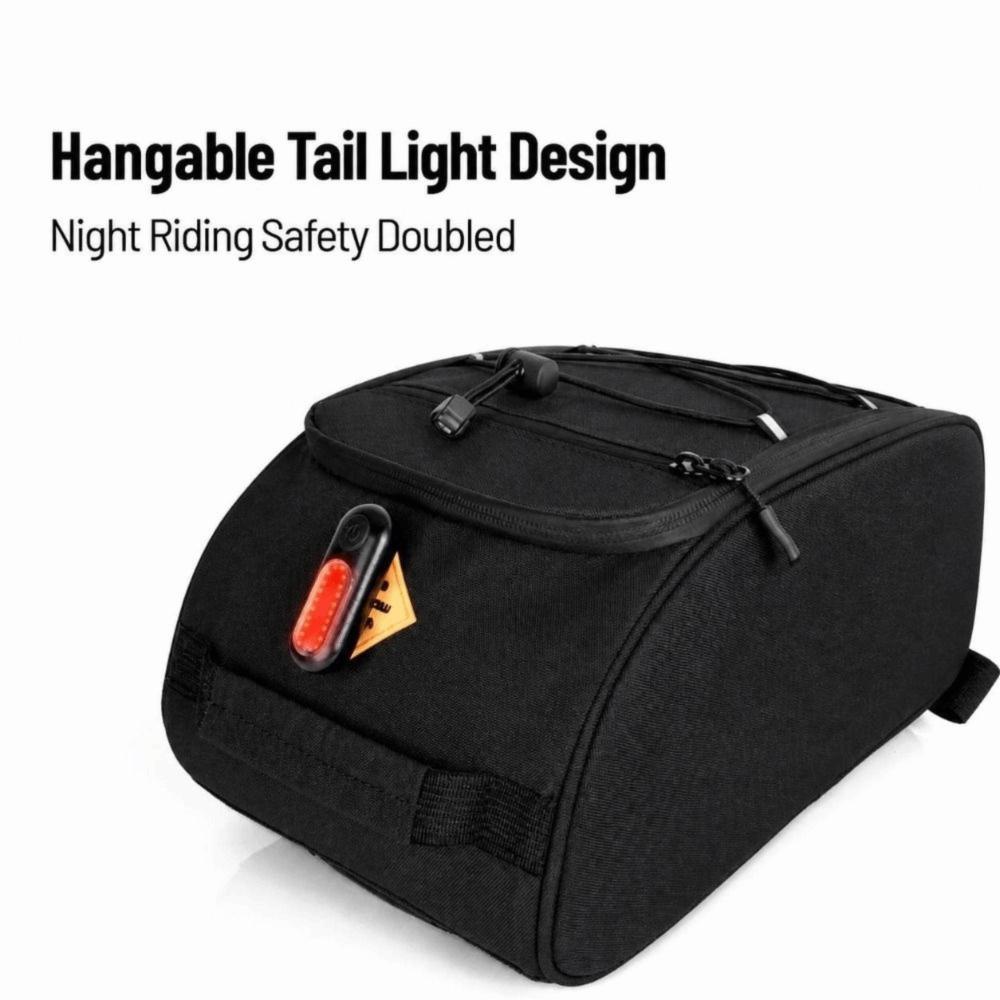 8L Capacity Bicycle Rear Rack Bag Oxford Cloth Rear Rack Bag Bike Storage Bag Outdoor Riding