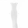 European and American women's summer dress female sexy suspender backless temperament split step skirt sexy babes