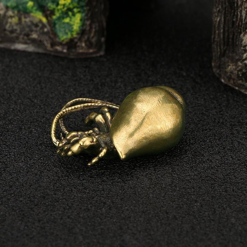 Vintage Brass Hermit Crab Figurines Sea Animal Statues Desktop Ornaments Office Decorations Handmade Crafts Accessories