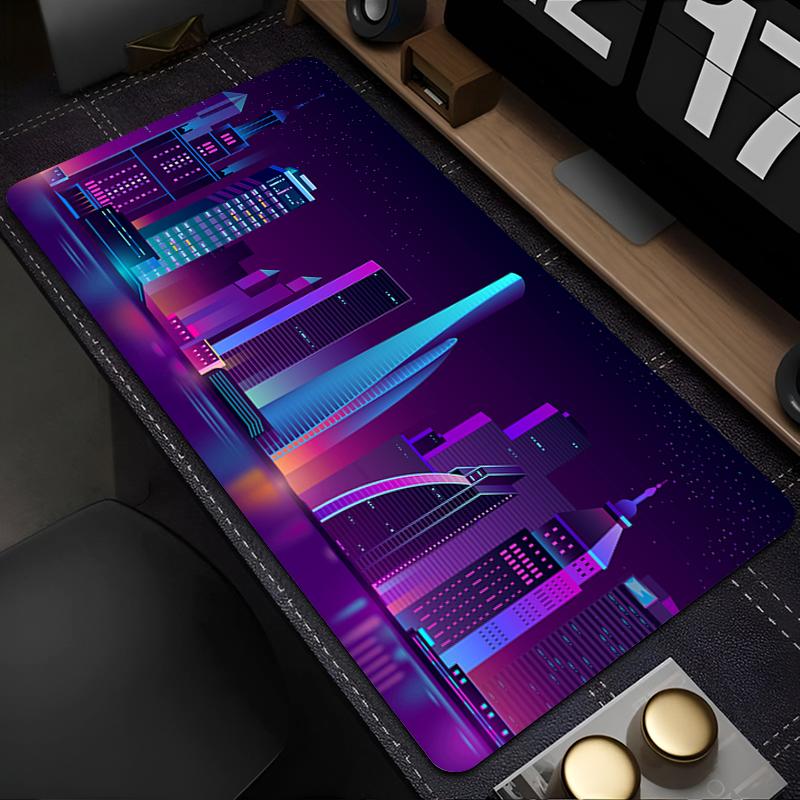 Design Mouse Pad Laptop Anti Slip Student Dormitory Dining Table Mat Cute Office PC Study Keyboard Pad Neon Night City Desk Mat