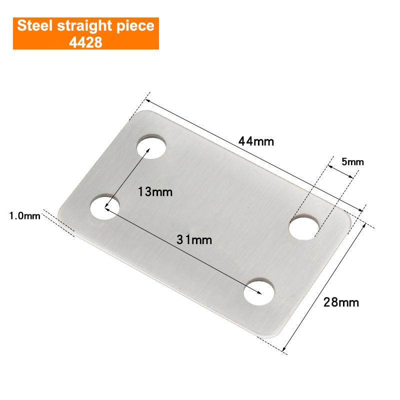 10Pcs Straight Four Hole Fixed Angle Bracket Stainless Steel Right Angle Bracket Furniture Fasteners Wood Shelves Cbinets