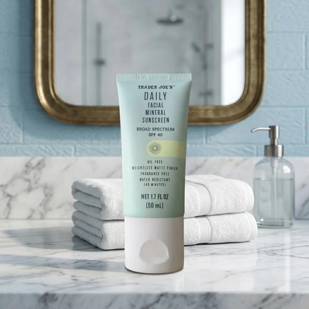 Trader Joe s SPF40 Daily Mineral Facial Sunscreen 50ml Non-whitening mineral sunscreen