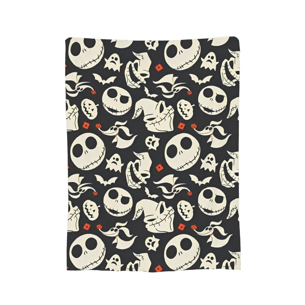 The Nightmare Before Christmas Flannel Blanket Jack And Sally Throw Blankets for Bed Sofa Couch 200x150cm Rug Piece,
