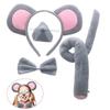 Children Mouse Costume Accessories Mouse Ears Headband Tail Mouse Costume Set for Halloween Christmas Parties for Adults
