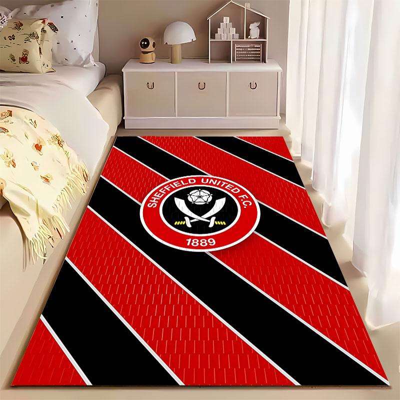 Tappeto con Logo Sheffield United adatto come tappetino antiscivolo per il soggiorno o il divano della camera da letto