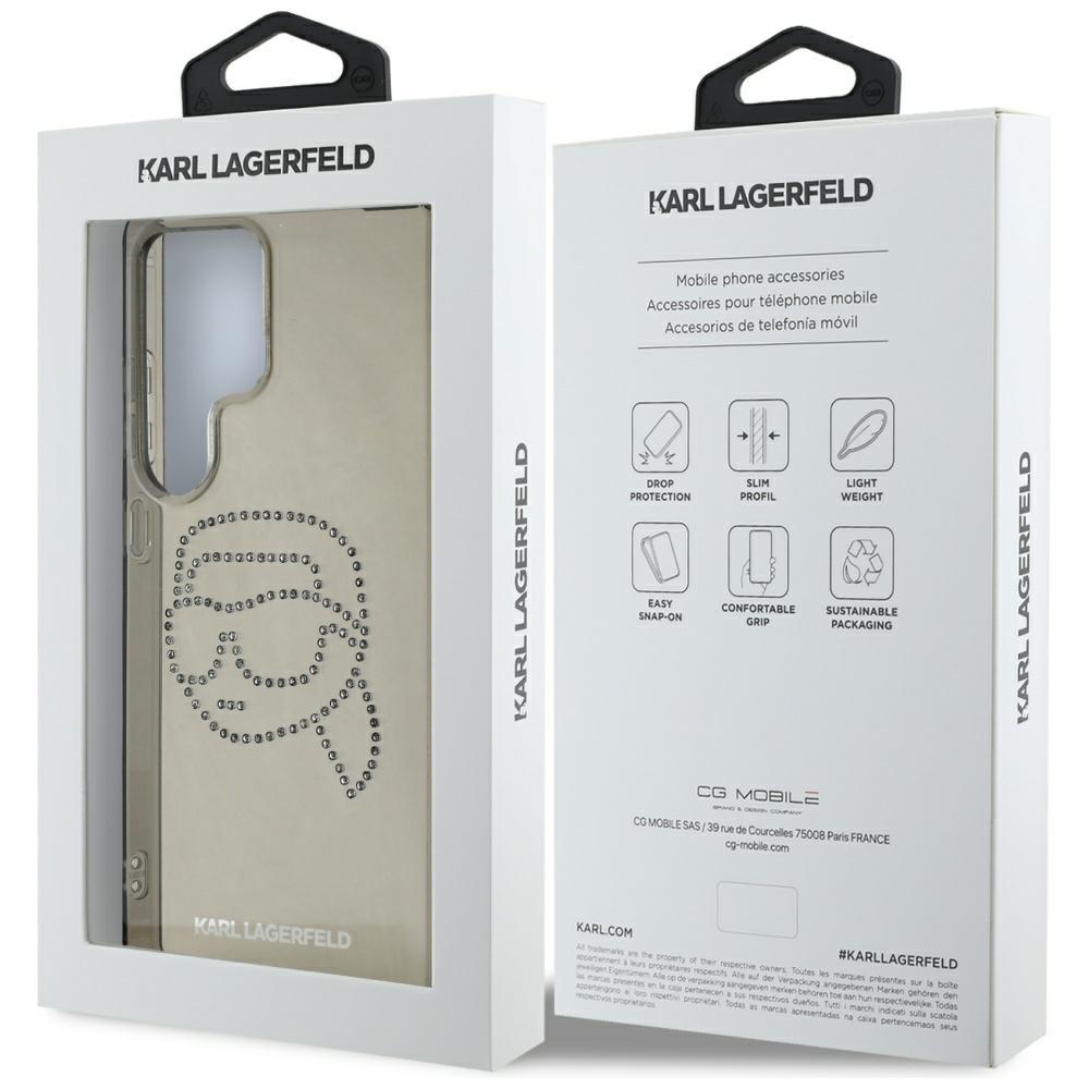 Karl Lagerfeld Rhinestones Karl Head Logo Case For Samsung Galaxy S25 Ultra Black