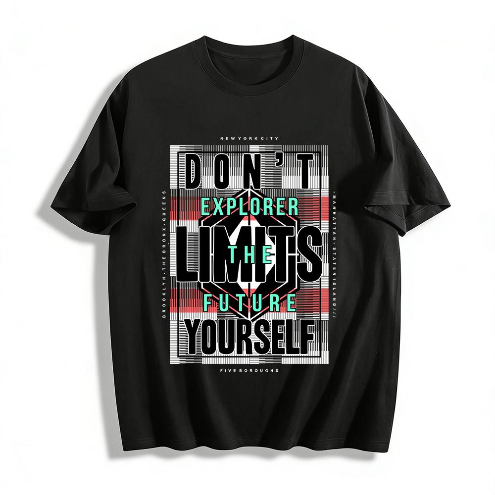 Don t Limit Yourself Explorer The Future Graphic Casual Tee Pure cotton T-shirt XXS