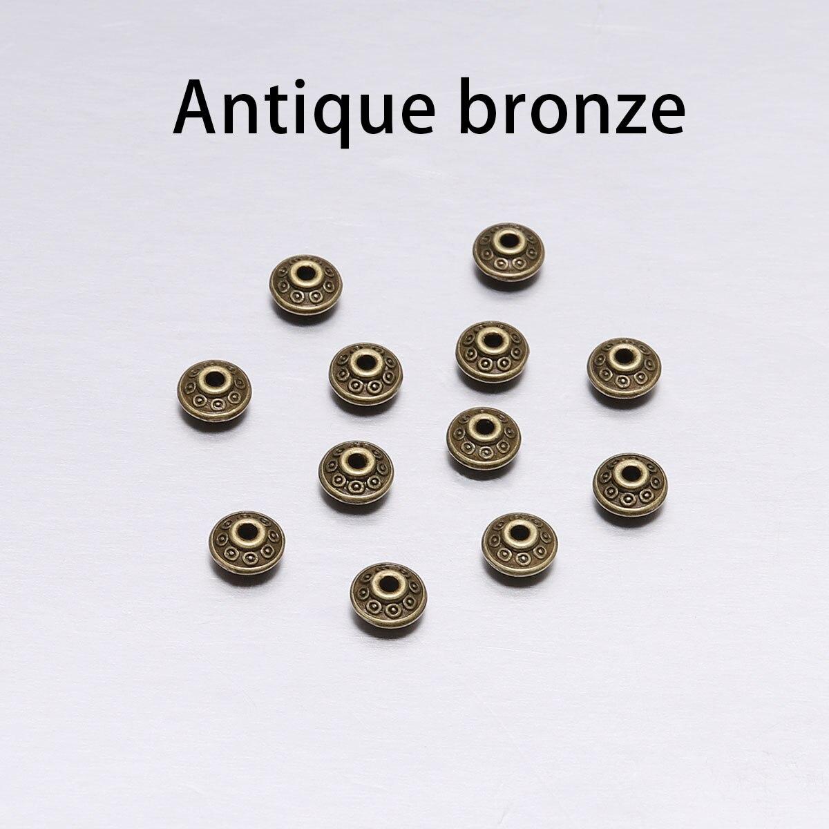 

50 шт., 6 мм, бусины-разделители из сплава, смешанные антикварные разделители НЛО, свободные металлические бусины для изготовления ювелирных изделий, аксессуары «сделай сам», оптовая продажа