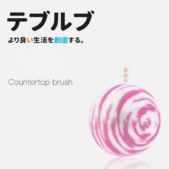 

Creative Soft Desktop Cleaning Ball No Shedding Cleaning Tool Bathroom Sink Brush Washbasin Faucet Brush for Home розовый