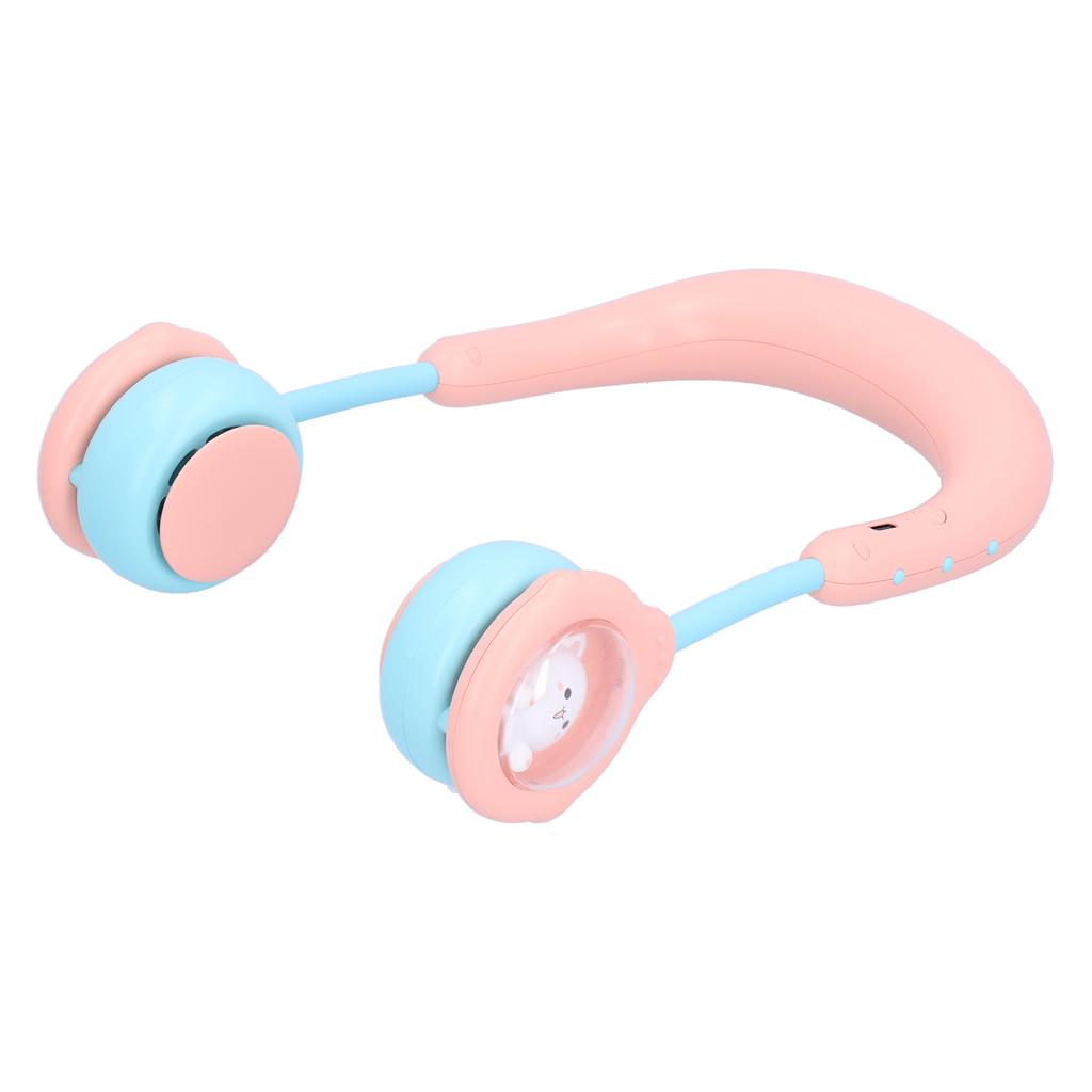 Children Hanging Neck Fan Mini Portable Electric Fan USB Charging for Home Outdoor SportsPink