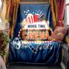 Movie Time Cinema Night Entertainment Blanketcustomize Your Name Lightweight Comfortable And Stylish Blanket For Travel Bed Home Chair Office Sofa And