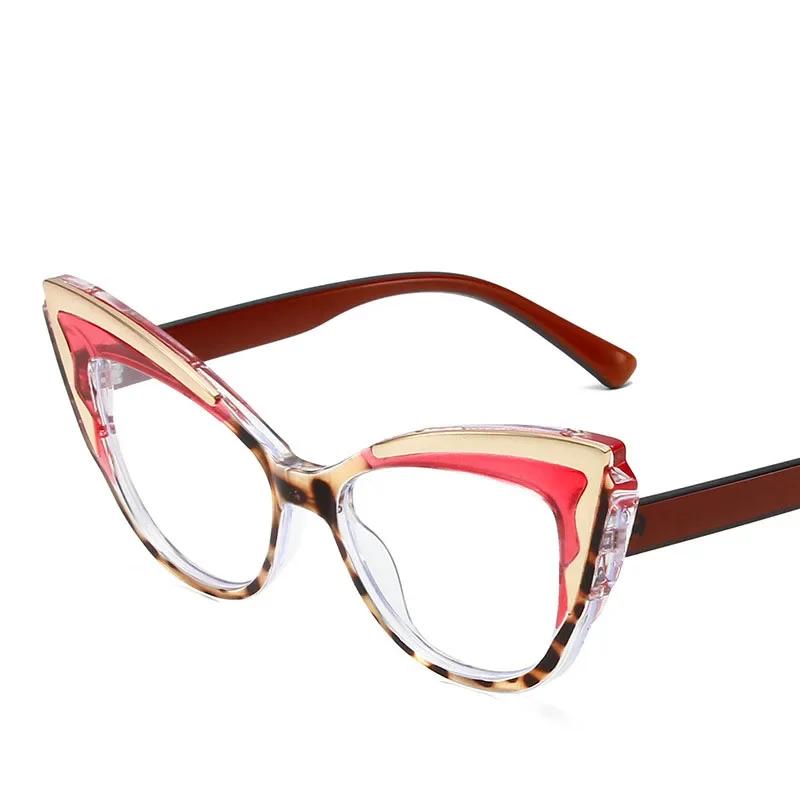 

Female Luxury Designer Plain With Prescription Sexy Eyewear FrameY2k Popular Retro Anti Blue Light Optical Cat Eye Eyewear