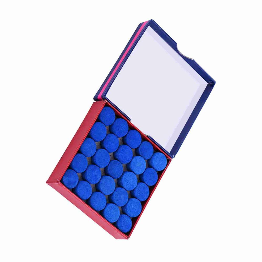 50pcs Hard Leather Billiards Cue Tips Blue Glue On Tips Cue Tips Replacement  Replacement Repair