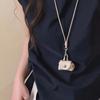 Leather Headphone Bag Gifts Women Necklace New Long Sweater Chain  Women