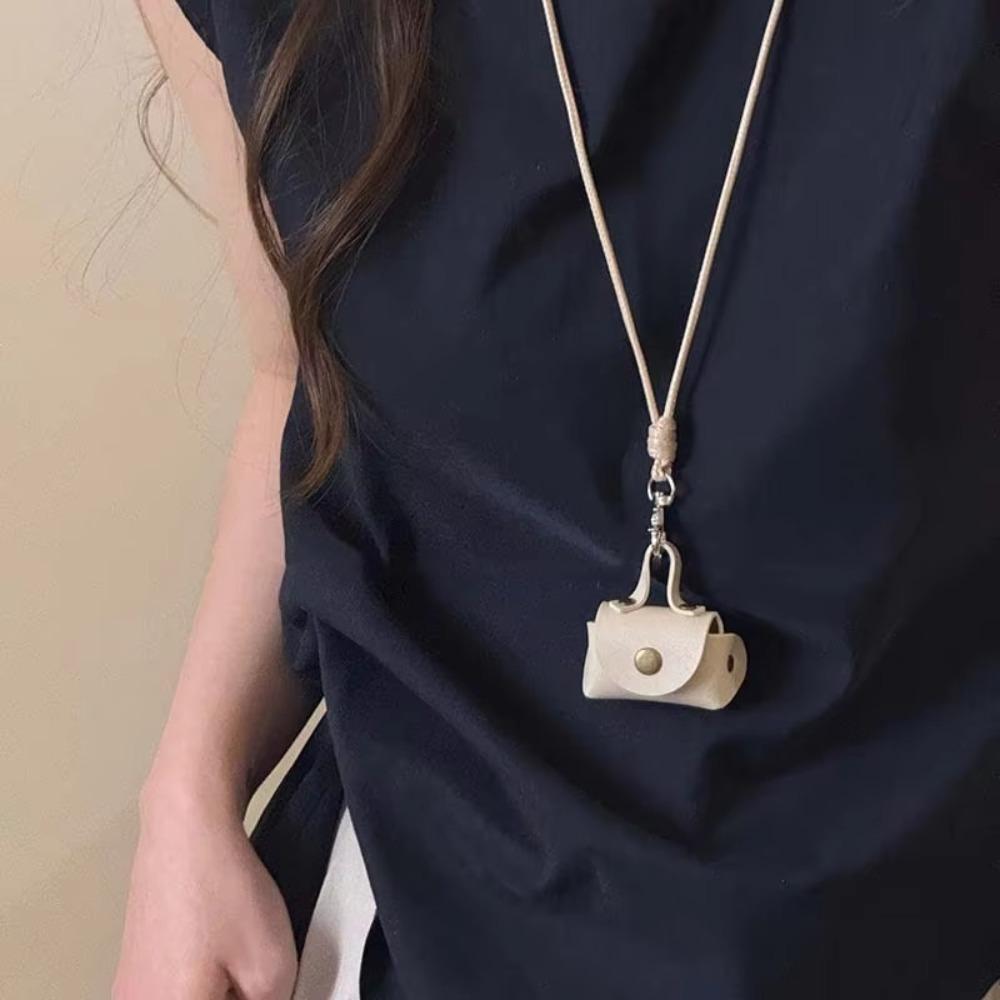 Leather Headphone Bag Gifts Women Necklace New Long Sweater Chain  Women