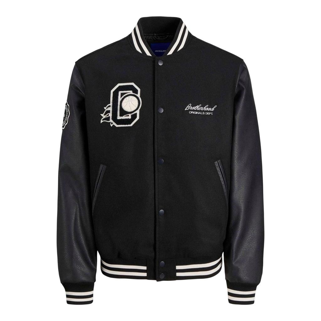 Jack And Jones Mens College Basketball Bomber Jacket