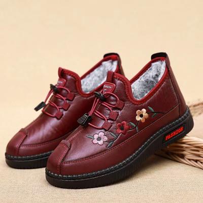 Ladies, Non Slip Cotton Shoes, Plush and Thickened Shoes, Warm Shoes, Flat Shoes, Thick Shoes, Comfortable Shoes, Breathable Shoes