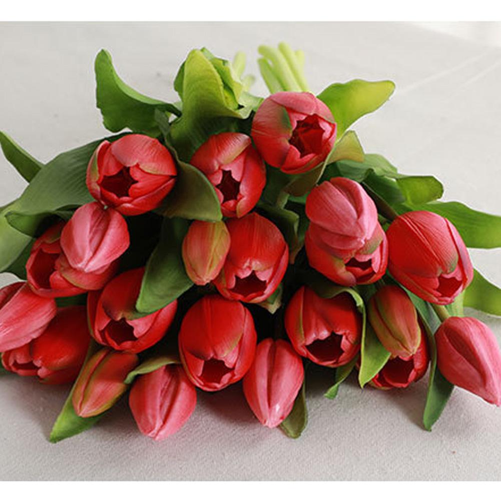 7 Stem Artificial Tulip Bouquet for Wedding Decoration Office and Bedroom Styling Event Setup and Restaurant Use