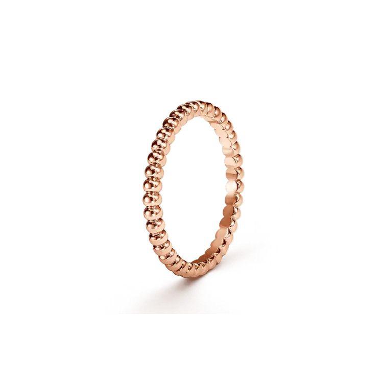 Van Cleef & Arpels Perlee Collection Small Gold Pearl Ring Women rings Rose-Gold VCARN33000
