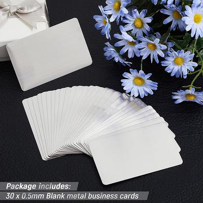 Stainless Steel Business Card Blanks Laser Engraving Cards Office Business Cards Blanks For Engraver Engraving Diy Cards