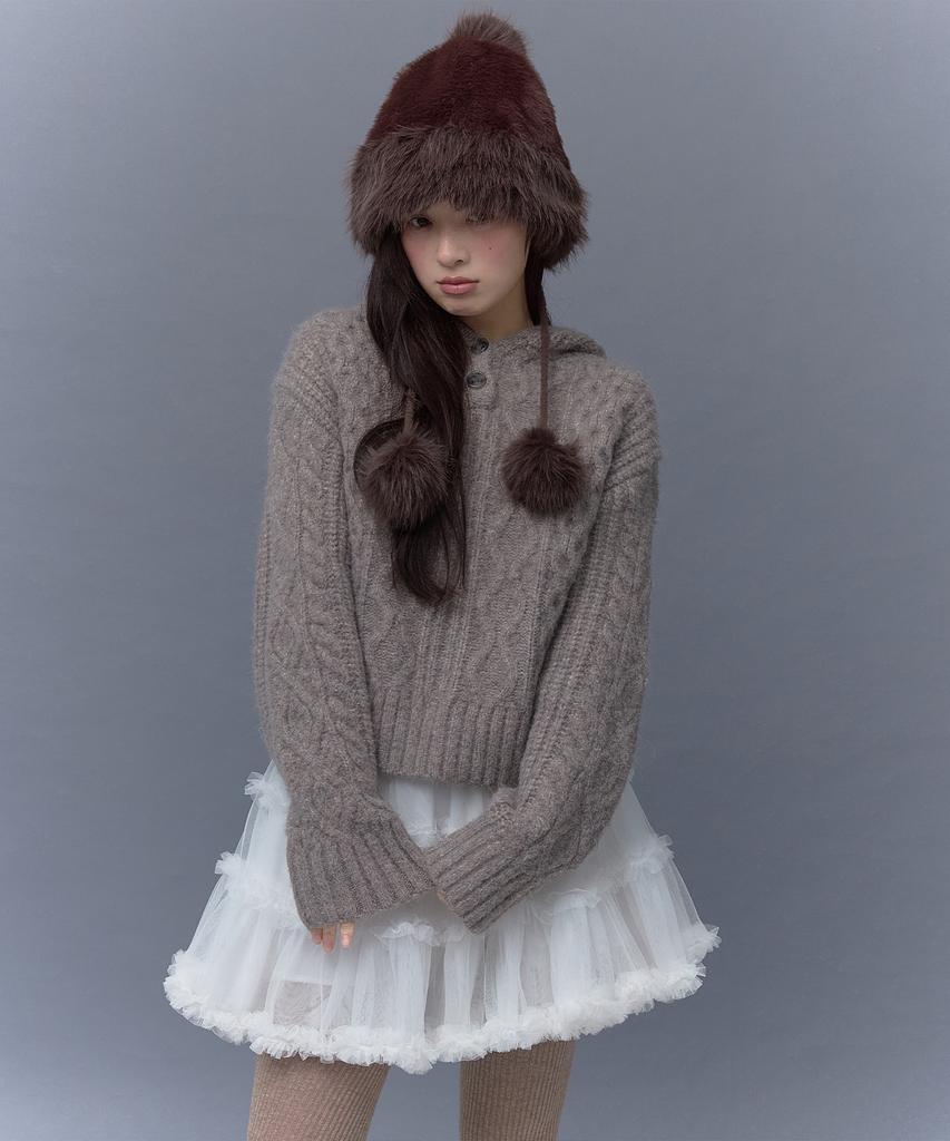 Deotiseu Winter Fur Pompom Hat_Tt5W711Br