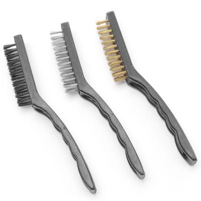 BBQ Grill Grate Cleaning Brush Steel Nylon Brass SET 3 Pcs Length 230 Mm Hendi 525531