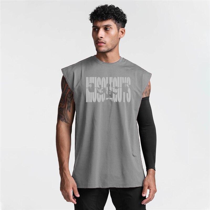 Do The Work Men's Summer Quickly-dry Fashion Casual Breathable Loose Fitness Bodybuilding Gym Sports Printed Undershirt