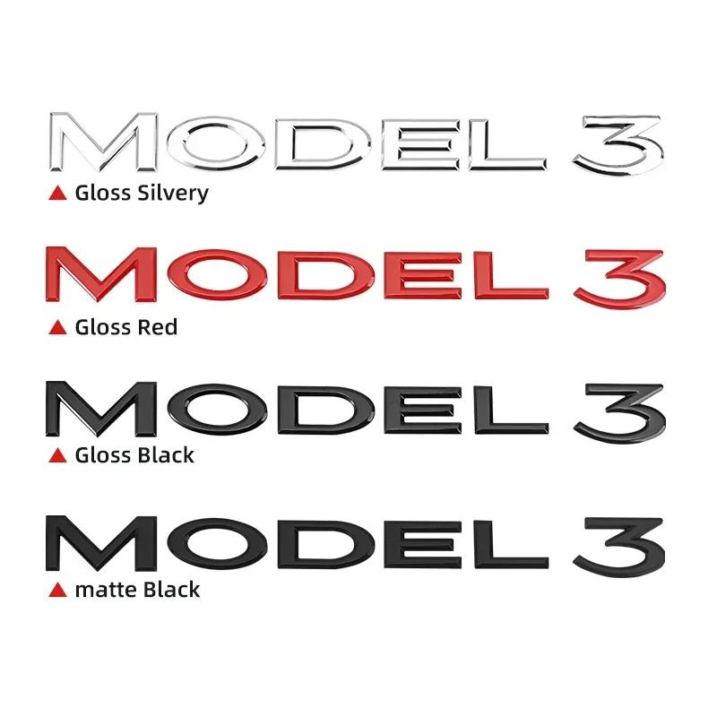 Autoaufkleber Tesla 3D ABS Logo Emblem Buchstaben Auto Kofferraumplakette Hintere Buchstabenbeschriftung Galvanisiert Für Tesla MODEL 3 Y Zubehör
