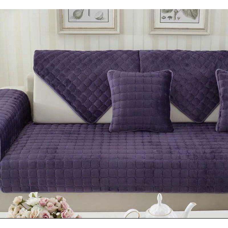

Plush Fabric Single-Sided Non-Slip Sofa Cushion Blue Purple Stuffed 70 * 70cm