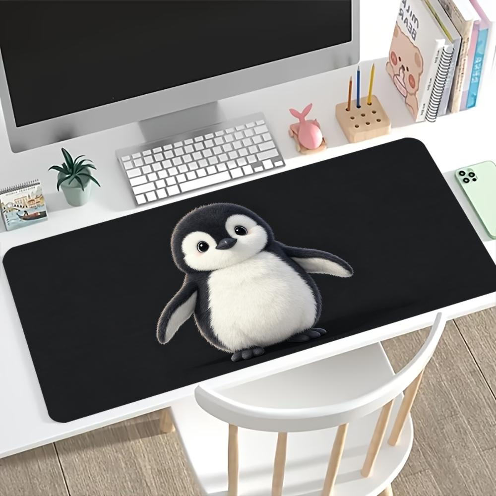 Large Mouse Pad Cute Cartoon Panda Print Stitched Edge AntiSlip Rubber Desk Mat For Gaming Working Home Office Laptop Computer