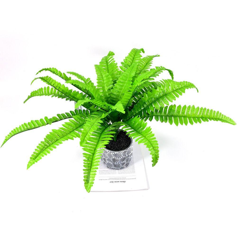 

Tropical Plants Artificial Persian Leaves Large Fake Boston Fern Leaves Home Garden Party Decor 12 Leaves