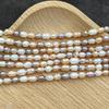 1 Strand Natural Multi-color Freshwater Rice Pearl Beads 3-4mm 36cm, Baroque Pearl Loose Beads For DIY Bracelet Necklace Jewelry