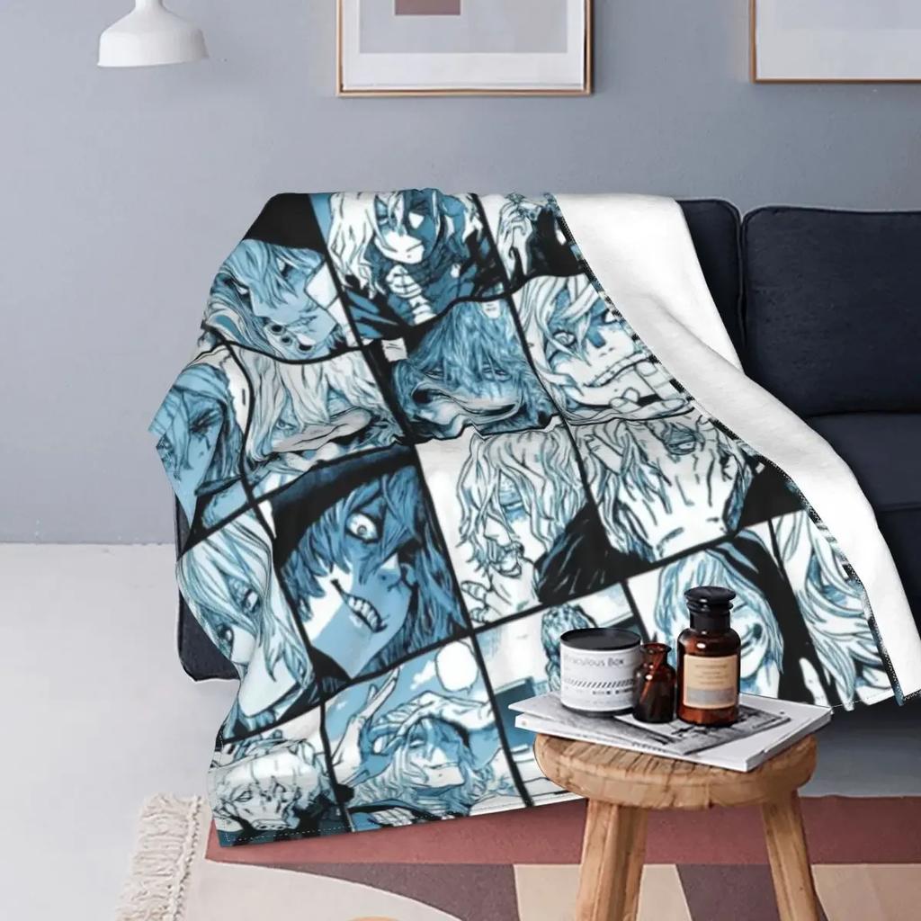 Shigaraki Collage Soft Warm Coral Fleece Flannel Blankets For Beds Plaid Blankets And Throws Sofa Cover Bedspread Grinch Blanket