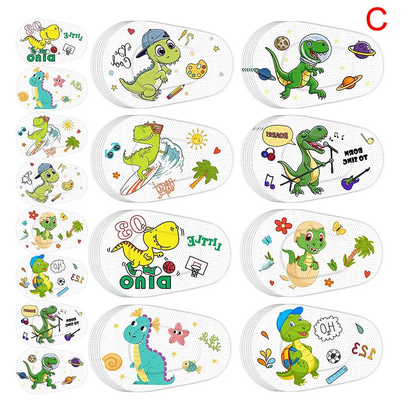 8Pcs Cute Adhesive Eye Patches Disposable Breathable Bandage Amblyopia Protect Eyesight For Kids Girls Boys