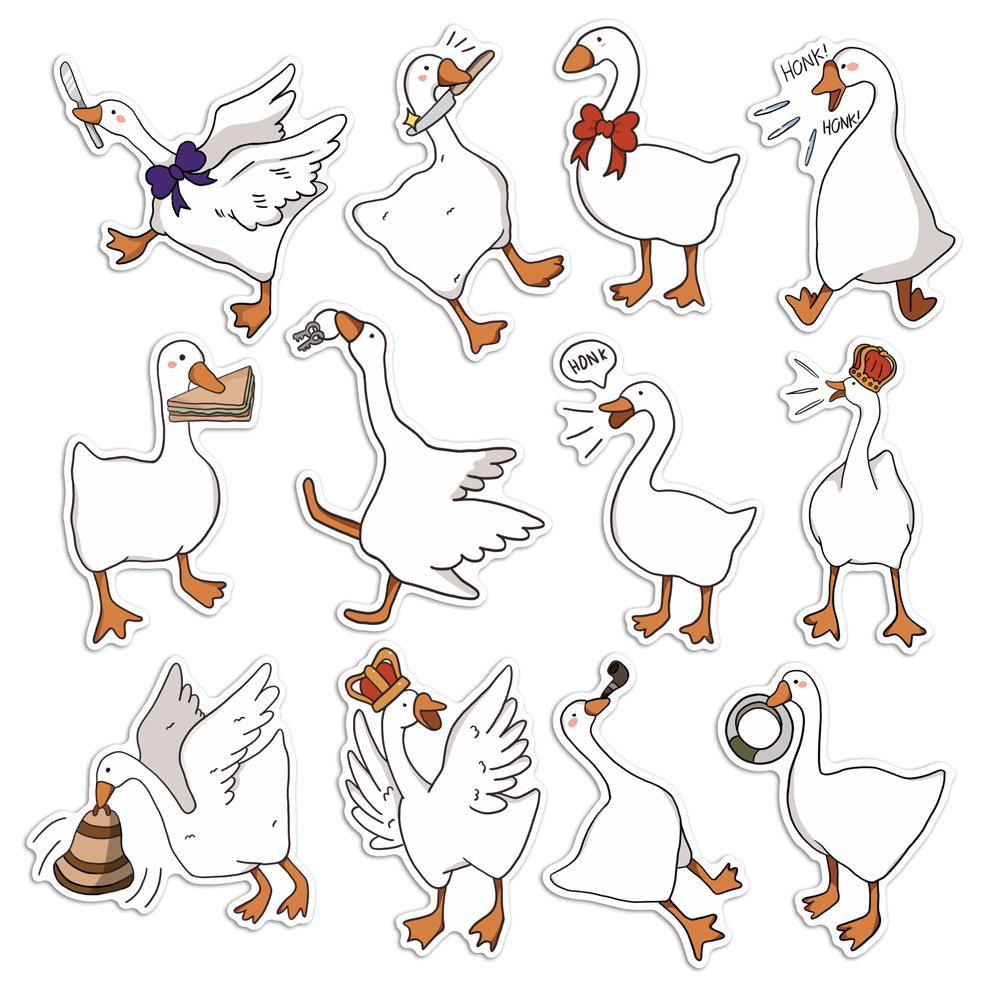 Silly Goose Magnetic Refrigerator Sticker - Funny & Interesting Decor