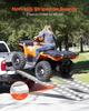 Loading Ramps, 2 Pcs 2745 X 380 Mm, Durable Aluminum and Heavy-Duty Trailer Ramp Set with Anti-Slip Plates, 4535.9 Kg Combined Capacity, for Carts,