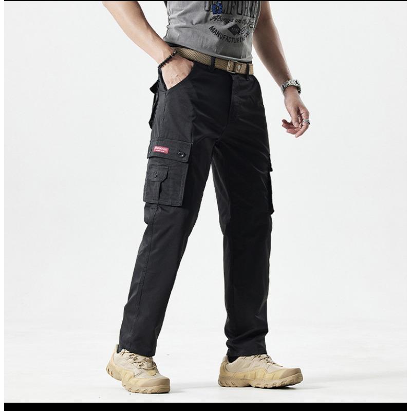 Men S Straight Leg Multi Pocket Casual Cargo Pants